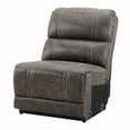 thumbnail image 2 of Benjara BM311489 39 in. Willow Faux Leather Upholstery & Wood Armless Chair, Walnut Brown, 2 of 2