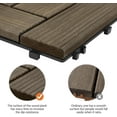 thumbnail image 6 of YANG2 27PCS Patio Deck Tiles Interlocking Wood Decking Floor Tiles 12 x 12in for Outdoor & Indoor Patio Garden Deck Poolside-Black-Checked, 6 of 9