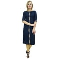 thumbnail image 4 of Atasi Women's Blue Gota Patti Work Salwar Kameez Suit Dress With Dupatta - 18, 4 of 9