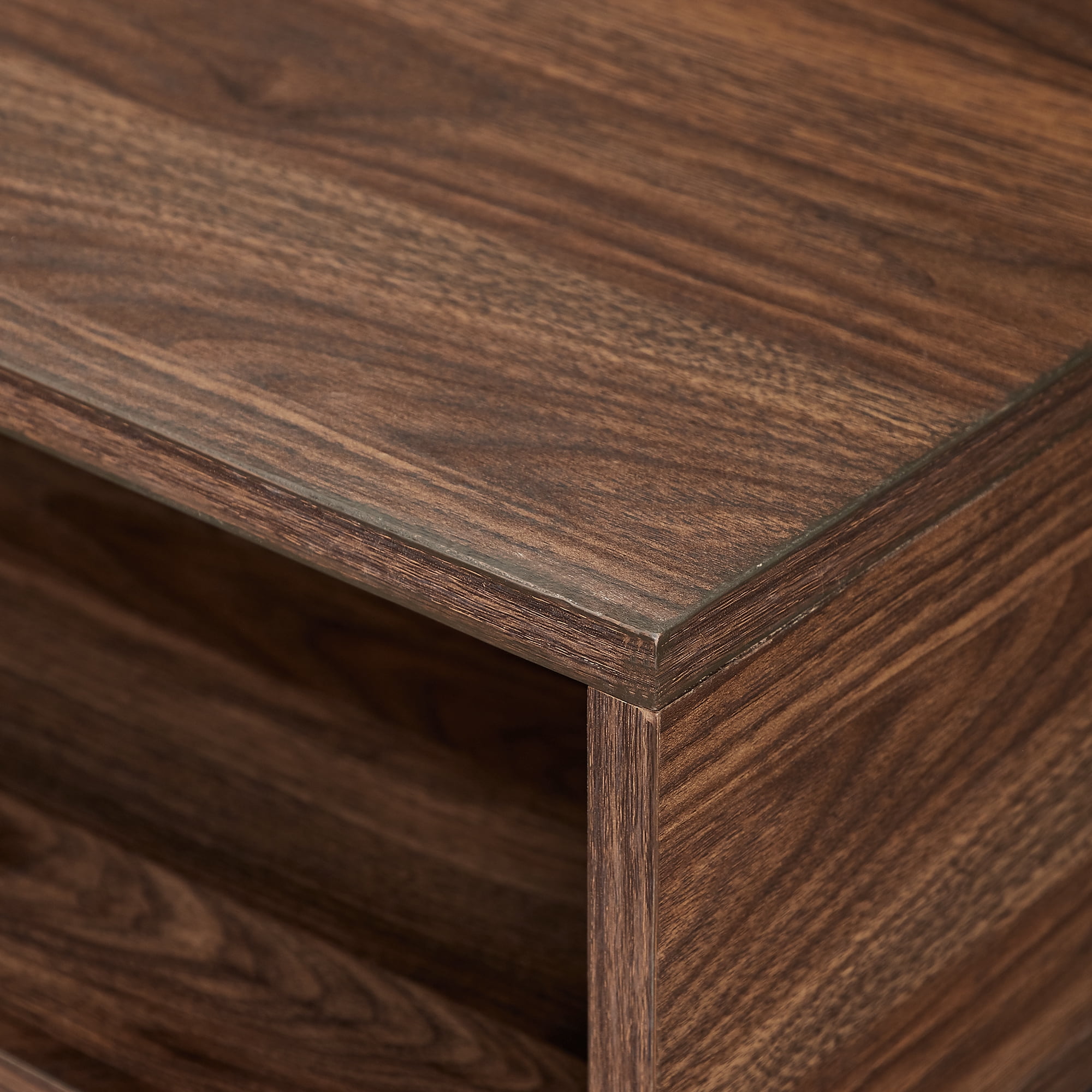 Cimarron Modern Dark Walnut Coffee Table with Two-Way Drawer by Manor Park