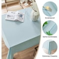thumbnail image 3 of Textured Tablecloth Round 60 Inch Waterproof Spill-Proof Wipeable Table Cloth Wrinkle Free Circle Dining Table Cover for Birthday Farmhouse Outdoor Party Tablecloths up to 44'''' Dia Tables, 3 of 6