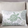 thumbnail image 3 of Ocean Coral Nautical Throw Pillow Cover, Pillowcase Protectors with Zipper, Breathable Decorative Lumbar Pillow Case Cover, Pillow Shams for Couch Sofa 16x24Inch, 3 of 7