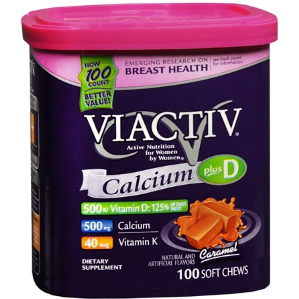 VIACTIV Calcium Plus D, Soft Chews, Caramel 100 EA