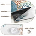 thumbnail image 6 of 3'x5' Rug for Living Room Bedroom, Beach Coastal Washable Area Rugs Non-Slip Carpet Mats, Summer Nautical Coral Shell Botanical Indoor Low Pile Area Rug Runner for Kitchen, Mudroom, 6 of 8