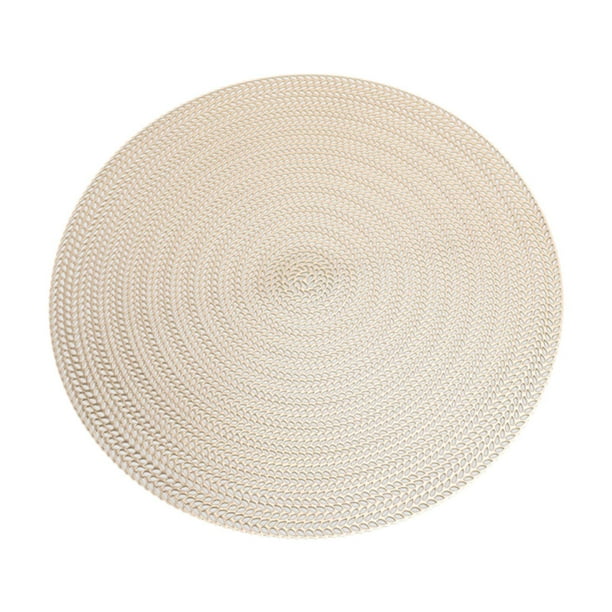 Mantel individual tejido resistente al calor, lavable, de PVC Dorado