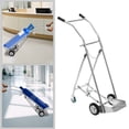 thumbnail image 3 of DENEST Modern Large Oxygen Tank Cart Dolly Full Range High Rail with Wheels Silver NEW, 3 of 21