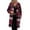 Wine, variant on CHUMUD Womens Flannel Long Plaid Shacket Jacket Long Sleeve Lapel Boyfriend Button Down Coats Fall Winter Fashion Outfits