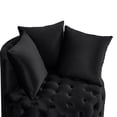 thumbnail image 4 of S-HOME Upholstered Tufted Leisure Chair In Fabric Modern Accent Chair For Stylish Living Room Decor，Black, 4 of 5