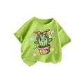 thumbnail image 2 of Frwgonr School Uniform Shirts for Boys Girls Green Cute Graphic T-Shirt Soft Casual Tops for Kids 2T-13, 2 of 5