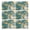 Teal Gold Wave, variant on Black and Gold Marble Glitter Streaks Pattern Summer Placemats Table Placemats Set Of 4-Linen Kitchen Washable Placemats Table Mats 11.8"x17.7" Non-Slip Heat Resistant