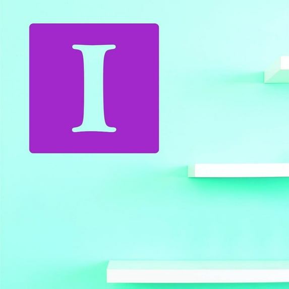 Custom Decals Alphabet Letter I Wall Art Size: 18 X 18 Inches Color: Multi