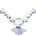 thumbnail image 2 of Elegant Wedding Car Decor Kit, 2PCS 63" Sashes and 9PCS White Artificial Flowers for Bridal Vehicle Decoration, Wedding Party Supply for Bride and Groom Car, Rustic Wedding Accessories, 2 of 5