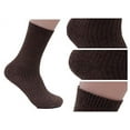 thumbnail image 4 of Lian LifeStyle Women's 3 Pairs Knitted Wool Socks One Size 7-10 (Brown), 4 of 4