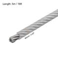 thumbnail image 2 of 16Ft(5M) Wire Rope 304 Stainless Steel Cable 3/16" (5.0 mm) Vinyl Coated with 2pcs Screw Chuck Transparent, 2 of 7