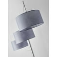 thumbnail image 2 of Three Light Floor Lamp Brushed Metal Swing Arms, 2 of 2