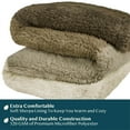 thumbnail image 2 of PAVILIA Fluffy Sherpa Throw Blanket Ombre | Gradient Plush, Soft, Fuzzy, Decorative Accent Throw Blanket for Couch Sofa Twin Bed | Cozy Warm Decorative Furry Faux Fur Blanket, 60x80 Inches Taupe, 2 of 7