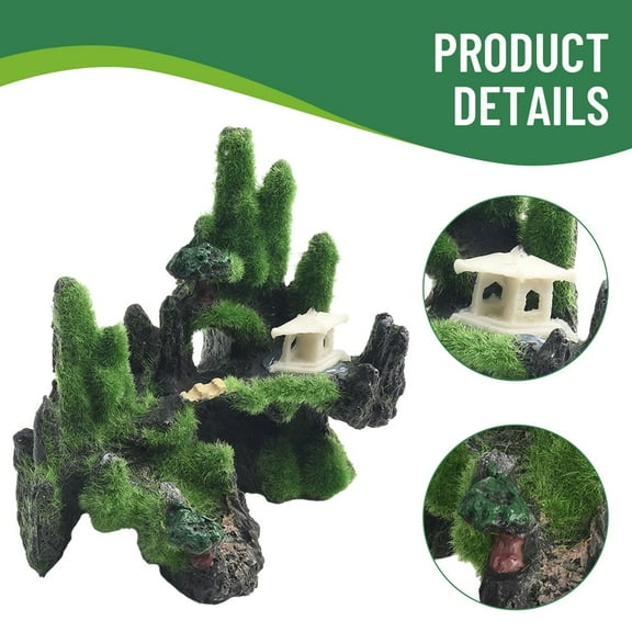 Fish Tank Decoration Accessories Moss Tree House Cave For Little Fish Vividly Aquarium Decoration Artificial Driftwood Tree