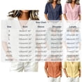 thumbnail image 3 of Ruimatai Women's Notch Collar V-Neck Rolled Cuff Short Sleeve Loose Fit Casual Blouses for Women Summer Everyday & Office Wear, 3 of 5