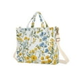 thumbnail image 7 of FORMRS Womens Corduroy Tote Bag Crossbody Shoulder Handbag with Pocket, Yellow Floral, 7 of 7