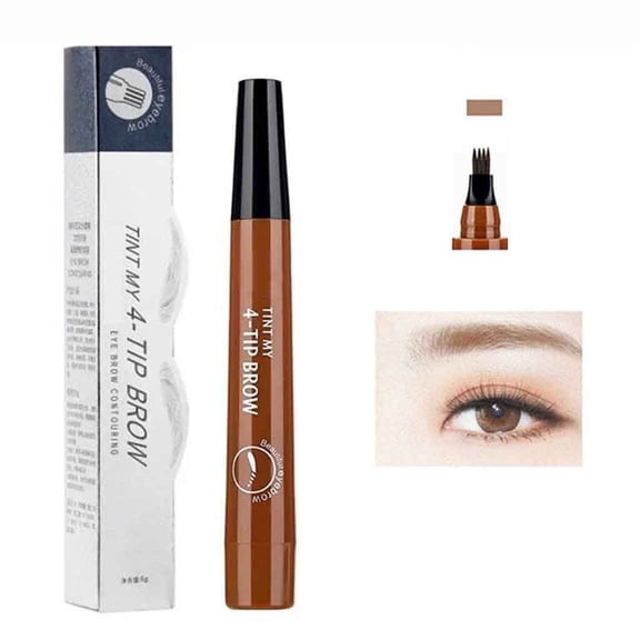 Fankiway Waterproof Eyebrow Pencil, Eyebrow Pen Fork Tip Eyebrow Long Lasting