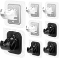 thumbnail image 1 of No Drill Curtain Rod Brackets - Set of 8, Self Adhesive Curtain Rod Holder Hooks, Nail Free Curtain Rod Hooks for Bathroom Kitchen Home Hotel, 1 of 5