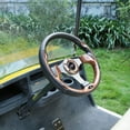 thumbnail image 3 of 10L0L Golf Cart Steering Wheel Fits EZGO TXT RXV,Club Car DS Precedent,Yamaha G29 Drive and others - Wood Grain ( Adapter not Include), 3 of 6