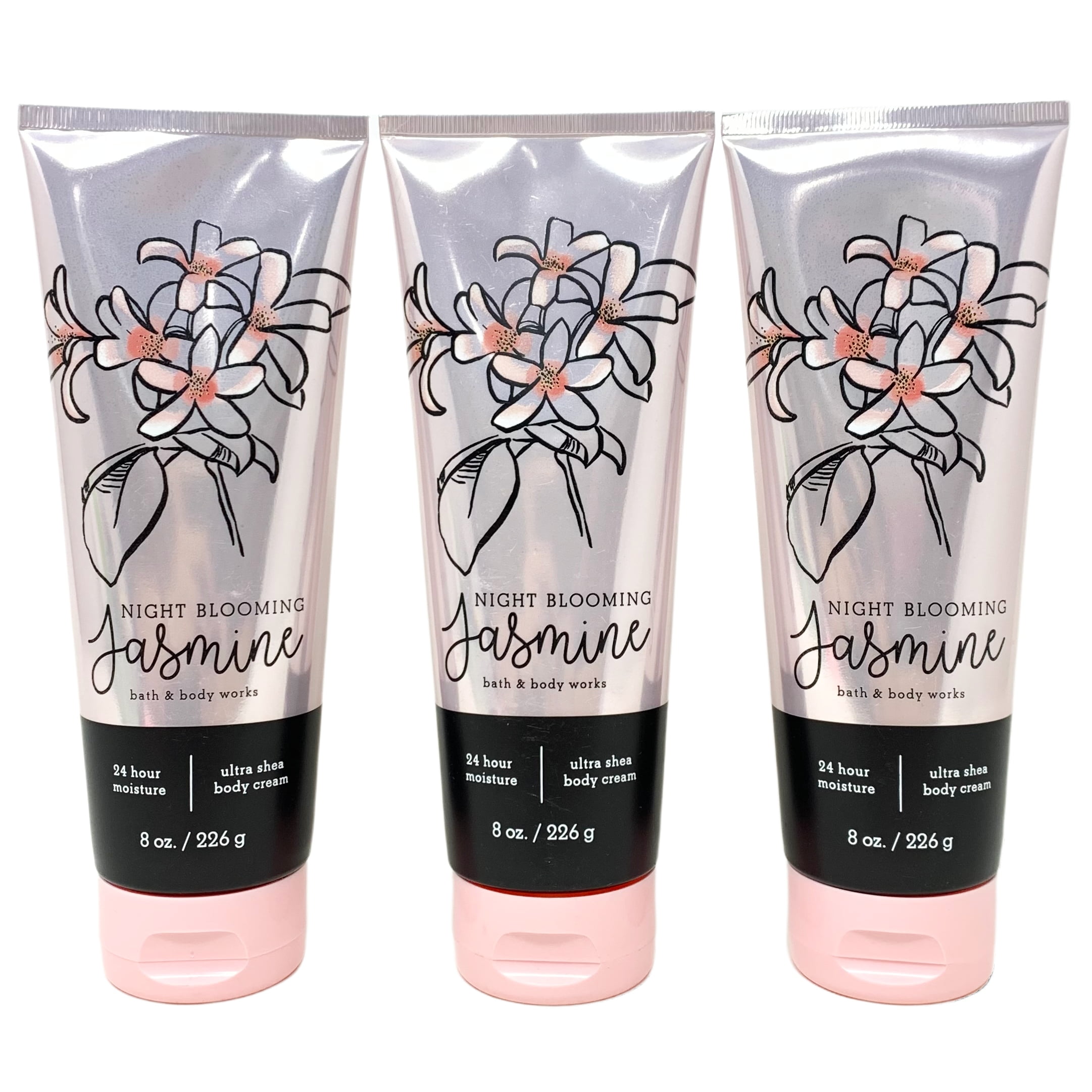 Bath and Body Works Night Blooming Jasmine Ultra Shea Body Cream Trio