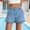 Blue, variant on Only Moment Women's Summer Sweat Shorts Polyester,Cotton Relaxed Fit Casual High Waist Pocketed Denim Shorts Black Jean Shorts Blue,XS