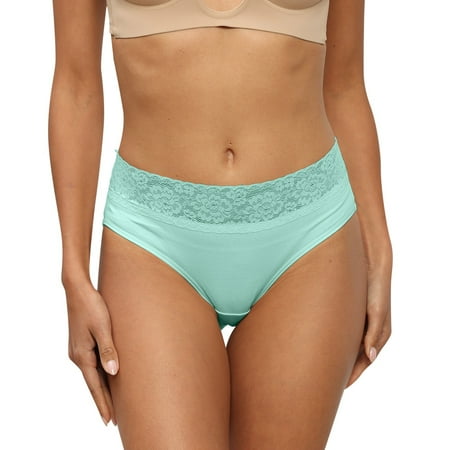 Ttizzay Women s nylon underwear High Cut Briefs for Women Womens Underwear Cotton Lace Fashion Panties Soft Bikini Panty Comfortable Hipster Stretch Full Ladies Briefs