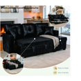 thumbnail image 3 of Black Sleeper Sectional Sofa with Reversible Chaise and Storage, 3 of 10