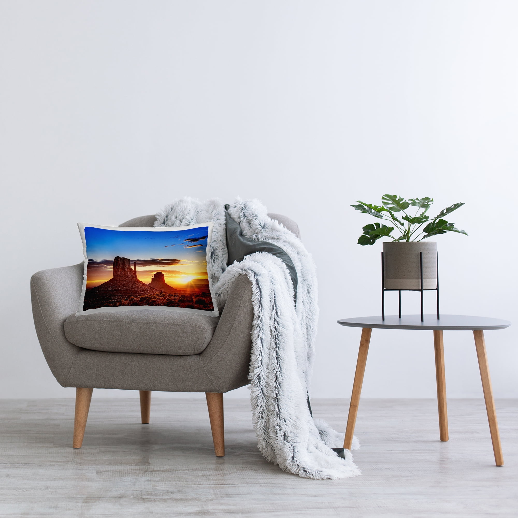 Stupell Industries Sunlit Canyon Buttes Decorative Printed Throw Pillow Design by David Drost .