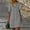 Grey, variant on Wiyuqeen Women's Button Down Cotton Linen Shirt Dresses Half Sleeve Comfy Casual Loose Fit Summer Dresses Solid Color Collared Beach Midi Dresses
