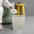thumbnail image 1 of OUNONA Recycle Bin with Lid Ivory White Odor Prevention Simple Design Homeowners 1Set, 1 of 8