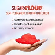 Punky Sugar Cloud Foam Hair Dye, Easy-to-Apply Semi-Permanent Hair Color, Licorice, Red 6 fl oz