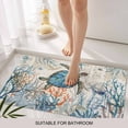 thumbnail image 6 of Ocean Turtle Doormat Outdoor Entrance 18"x30", Coastal Nautical Coral Starfish Blue Absorb Moisture Dirt Door Mats, Non-Slip Rubber Backing Floor Mats Indoor, Low-Profile Front Door Rugs, 6 of 9