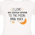 thumbnail image 4 of Inktastic I Love My Little Sister To The Moon and Back Boys or Girls Long Sleeve Baby Bodysuit, 4 of 5