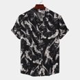thumbnail image 5 of Hawaiian Shirt For Men, Men's Vintage Button Down Bowling Shirts Short Sleeve Summer Beach Shirt M, 5 of 5