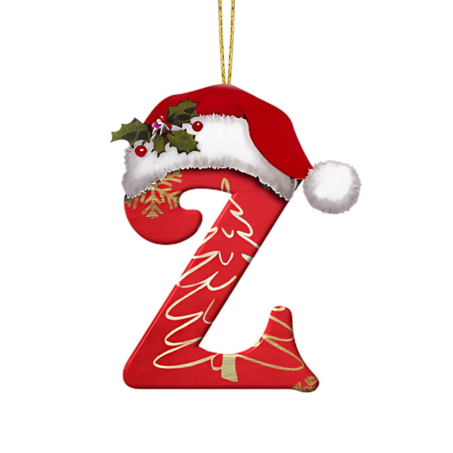 Adornos navideños colgantes con 26 letras para árbol de Navidad, personalizados, para hacer tú mismo.