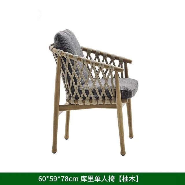 Solid Wood Rattan Beach Chairs Patio Garden Leisure Camping Beach Chairs Backrest Armchair Kamp Sandalyesi Balcony Furniture My Lux Decor Round