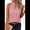 thumbnail image 2 of Top Sin Mangas con Cuello en V de Color Liso para Mujer, Rosa, Talla XL, 2 of 8