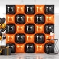 thumbnail image 1 of Telón de pared con forma de globo NISOCY, lámina cuadrada, negro y naranja, 25 unidades, 1 of 8