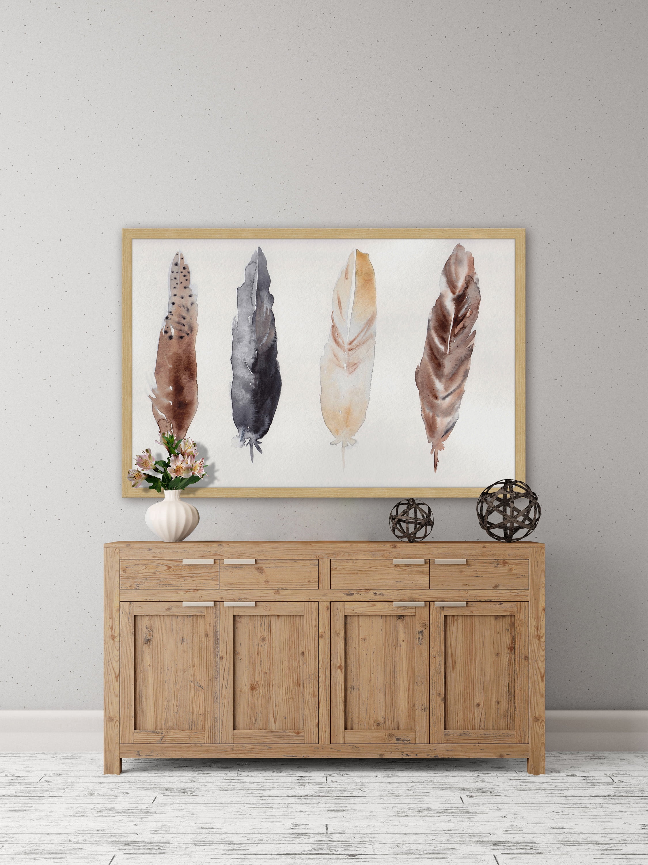 "Feathers" Framed Painting Print