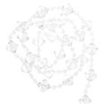 thumbnail image 1 of 1pc Creative Crystal Beaded Delicate Crystal Bead String Acrylic Bead String, 1 of 8