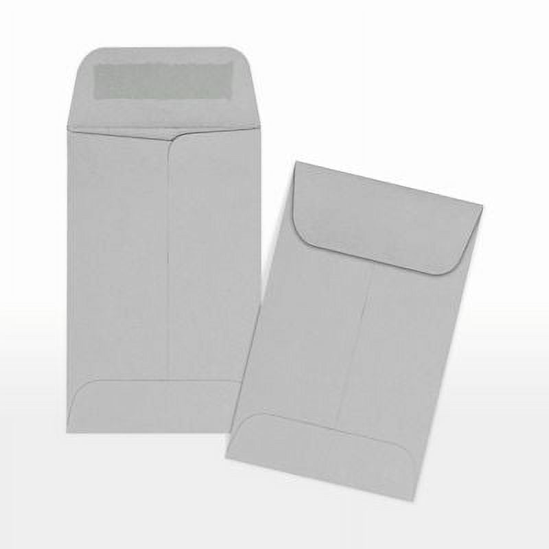 LUX Paper #1 Coin Envelopes, Gray Kraft, 2.25 x 3.5 inches, 500/Pack