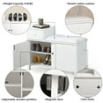 thumbnail image 3 of Miekor Furniture Wooden shoe storage stool with drawers - white W4US0397, 3 of 9