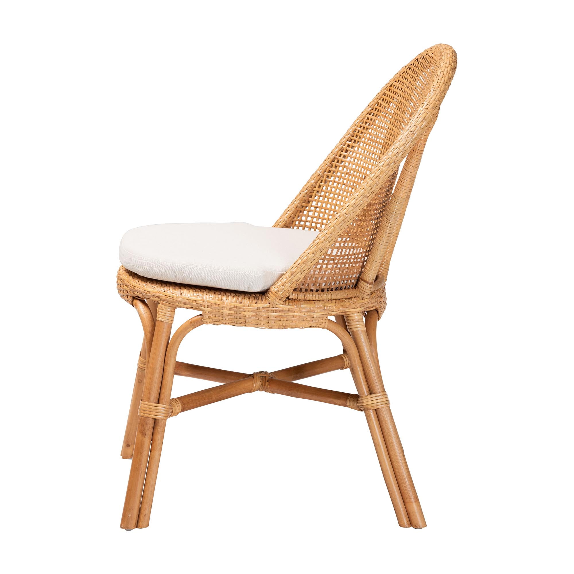 bali & pari Daniela Boho Dining Chair, Light Honey