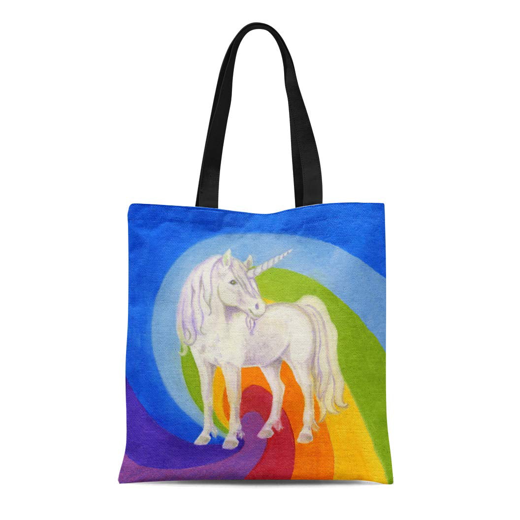 Pegasus Unicorn Horse Large Canvas Tote Bags Casual Shoulder Bag Handbag for Girl Women Cloud Stars Planets Rockets Grocery Shopping Bag Books Laptop Gym Bags for Outdoor School Work Travel Beach Sp 