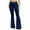 Dark Navy, variant on Womens High Waist Flare Pants, Wide Leg Bootcut Yoga Pants Soft Lounge Casual Slim Solid Color Workout Pants