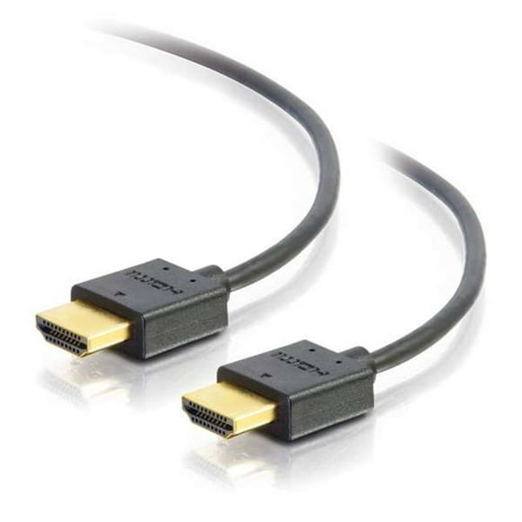Câble HDMI Ultra Flexible de 2 Pi à Grande Vitesse avec Connecteurs à Profil Bas&44; Noir