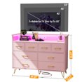 thumbnail image 2 of 8 Drawers Mdf+Pb+Iron Side Cabinet With Light And Socket 124.6*42.4*90Cm, 2 of 9